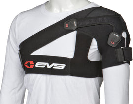 EVS Sb03 shoulder support brace in large size with adjustable straps and padded design for shoulder stabilization.