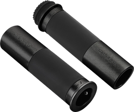 Black RIZOMA Icon 22mm motorcycle grips with textured surface, designed for easy handling and a sleek look.