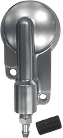 HardDrive engine oil filter housing with fitting for 1992-1999 Harley Davidson Big-Twin motorcycles, part number 820-2680.