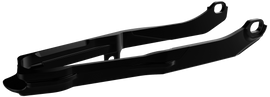 Polisport Plastics black chain slider body for motorcycle, part number 64-847091, shown in close-up view.