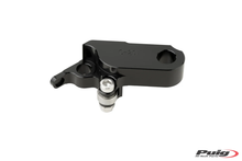 Load image into Gallery viewer, Black PUIG lever adapter brake lever for motorcycle, showing the sleek metal handle and mounting hardware.