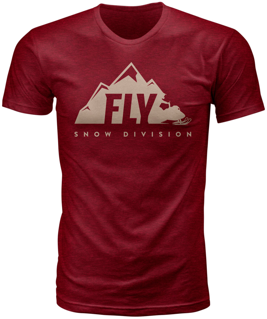 Fly Racing Fly Focus Tee in red, XL size, shown on a hanger with a casual fit and lightweight fabric for comfortable everyday wear.