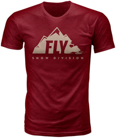 Fly Racing Fly Focus Tee in red, XL size, shown on a hanger with a casual fit and lightweight fabric for comfortable everyday wear.