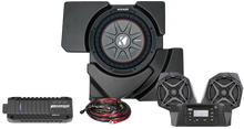 Load image into Gallery viewer, SSV Works 3 speaker plug and play kit for audio system, featuring wiring harness and connectors for easy installation.