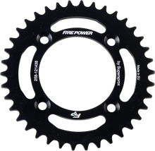Load image into Gallery viewer, Fire Power 38-tooth aluminum rear sprocket in black, designed for mountain bikes, featuring a lightweight, durable build.