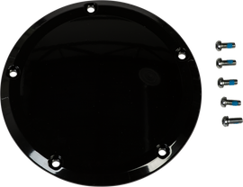 HardDrive Gloss Black Touring 16-Up HardDrive Smooth Derby Cover for engine, showcasing sleek black finish and durable design.