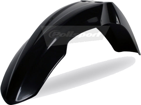 Polisport Plastics black front fender for motorcycle or dirt bike, part number 64-6261, shown in a close-up image.