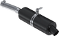 MBRP Exhaust single slip-on system with 4.25-inch black sport muffler, showcasing the sleek exhaust design and branding.