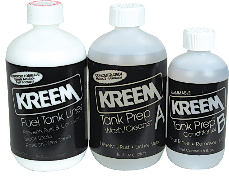 Kreem Products Kreem Combo Pack chemicals with various bottles and containers for cleaning and maintenance tasks