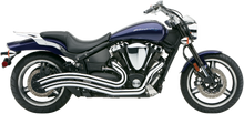Load image into Gallery viewer, Cobra Speedster Swept F/S Chrome exhaust for Yamaha Warrior 02-10 motorcycle, showing polished chrome finish and sleek design.