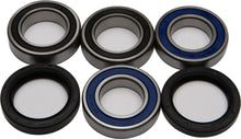 Load image into Gallery viewer, All Balls drive wheel bearing and seal kit 22-51019 showing bearings and seals for motorcycle maintenance