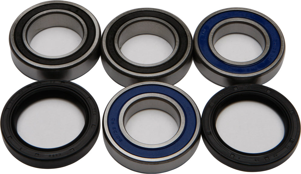 All Balls Drive Wheel Bearing and Seal Kit 22-51019 with metal bearings and rubber seals for motorcycle wheels.