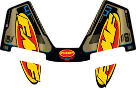 FMF Racing 4.1 RCT 50th decal graphic for motorcycles, featuring bold design and brand logo on a vibrant decal sheet.