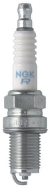 NGK BCPR5ES spark plug for automotive engines, showing the metal shell and ceramic insulator in the image.