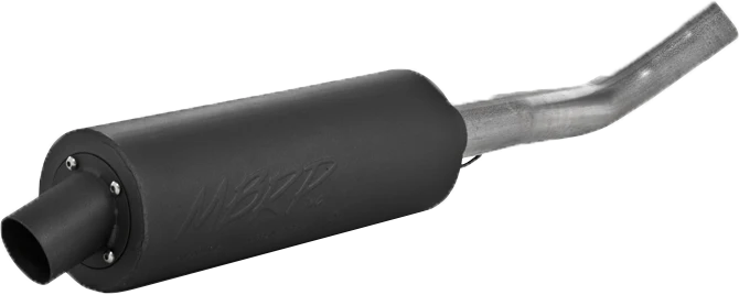 MBRP Exhaust single slip-on system with 4.25-inch black sport muffler, showcasing sleek design and durable construction.
