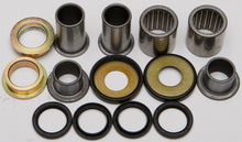 Load image into Gallery viewer, All Balls swingarm bearing kit 22-81045 for motorcycle suspension, showing multiple bearings and components in a close-up view.