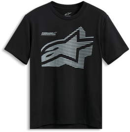 Black Alpine Star Fasting SS CSF Tee in XL, featuring the brand logo and casual fit, displayed on a plain background.