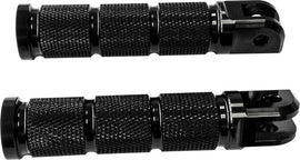 HardDrive Retro Black M8 footpegs for Softail motorcycle, part of the HardDrive Rider foot controls collection.
