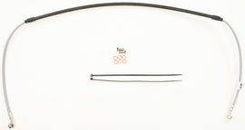GALFER steel front brake line for Yamaha off-road motorcycle, part number 17-9776, shows braided metal construction and fittings.
