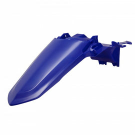 Blue Polisport Plastics rear fender for off-road motorcycles, model 64-91693, shown in a close-up view.