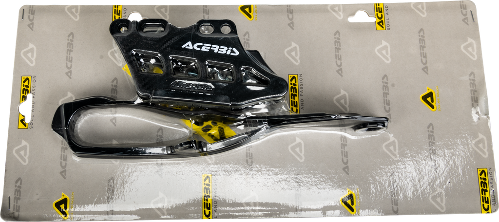 Acerbis Chain Guide Slider Kit 2.0 in black, drive type, for motorcycle chain protection and guidance.