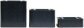 SP1 Riser Block Kit 3-inch A/C risers, showing stacked black riser blocks with mounting holes for vehicle suspension.