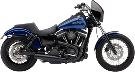 Cobra El Diablo 3.5-inch chrome exhaust for Dyna 2006-2011, featuring a sleek, polished metal finish and dual exhaust tips.