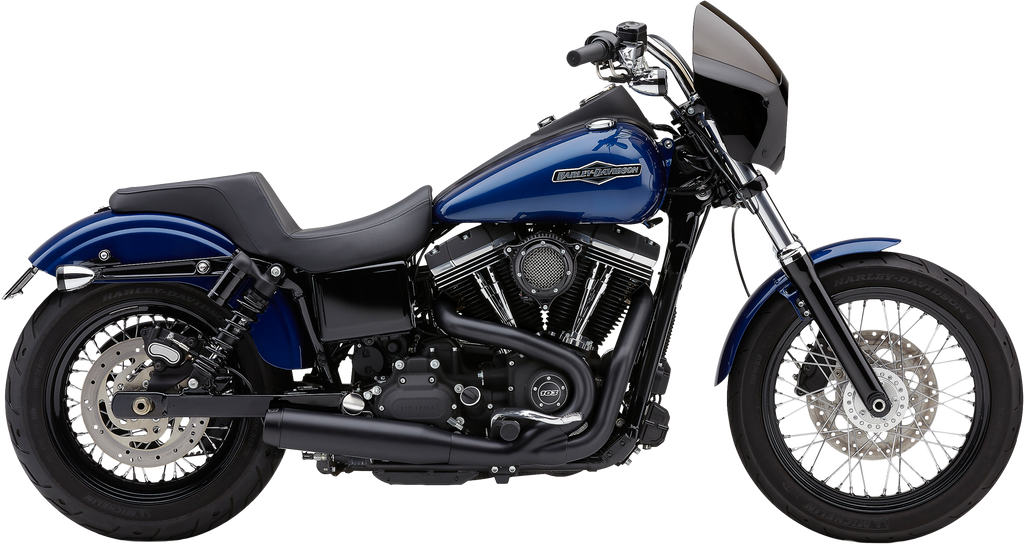 Cobra El Diablo 3.5-inch dual chrome exhaust for Dyna 2006-2011, motorcycle exhaust system with polished finish