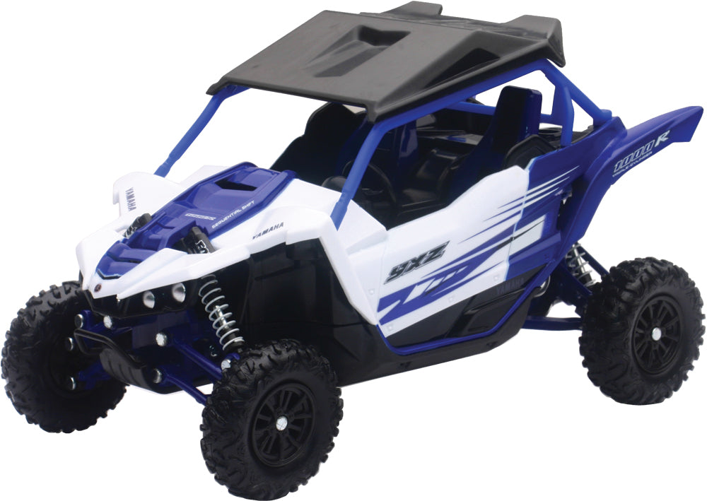 Blue Yamaha YXZ 1000R UTV replica accessory by New Ray Toys, detailed 1:18 scale model with realistic features.