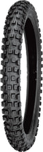 Load image into Gallery viewer, IRC Tire Ix-05h front motorcycle tire with 70/100-17 bias tread and 40M speed rating, shown from side view.