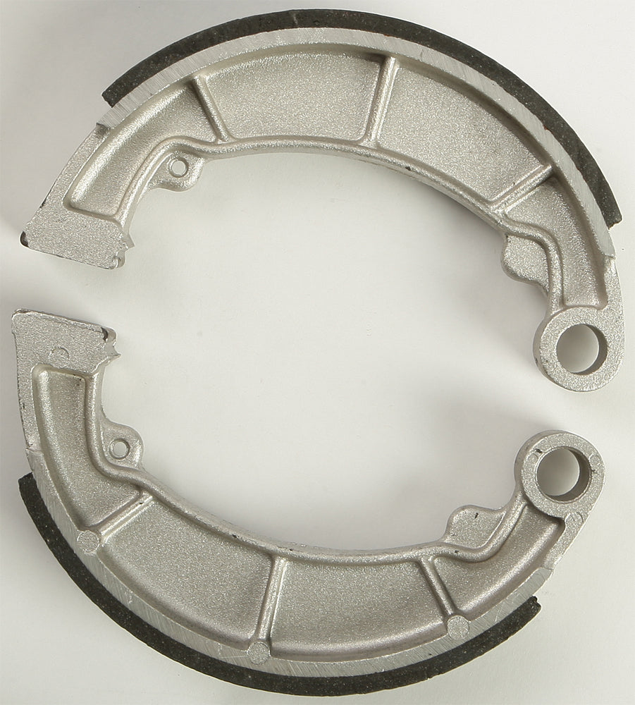 EBC Motorcycle Brakes Brake Shoes 708 Plain, showing a close-up of the brake shoes with their plain design and metal components.