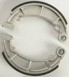 EBC Motorcycle Brakes Brake Shoes 708 Plain, showing a close-up of the brake shoes with their plain design and metal components.