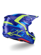 Load image into Gallery viewer, Sm7 Deed Helmet Blue/Ylw Fluo Glossy Lg