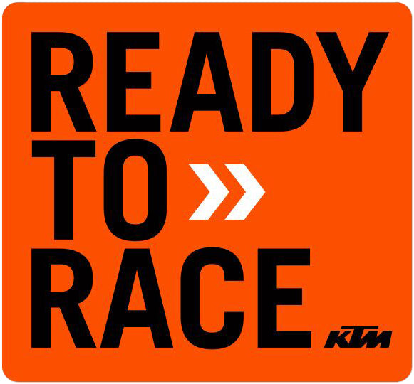 DCOR Ready To Race decal graphic, 4-inch size, featuring bold racing-style lettering and design on a white background.