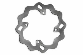 GALFER standard size rear wave brake rotor 17-4402 showing detailed metal surface and wave design for motorcycle braking system