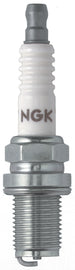 NGK spark plug #5820/04 Red SM-MD 2-R5671A-10, close-up of the NGK brand spark plug showing its metal threading and ceramic insulator