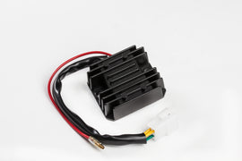 Ricks Motorsport Electric regulator and rectifier for motorcycle electrical systems, shown in a natural view.