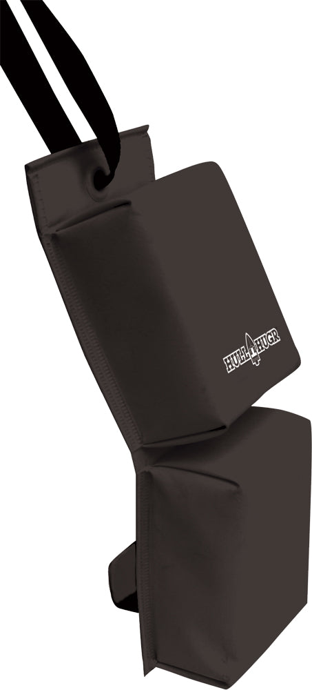 Kwik Tek Hull Hugger boat accessory in black, designed to protect hulls during storage and transport.
