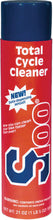 Charger l'image dans la galerie, S100 Total Cycle Cleaner 21oz bottle of cleaning chemicals with label visible and cap on, designed for motorcycle maintenance.