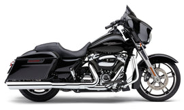 Chrome Cobra 909-Twins 4-inch slip-on exhaust for FLH and FLT models, shown in polished chrome finish.