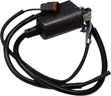 Load image into Gallery viewer, SP1 Coil External 44-1074 electrical component with metallic coil and connectors, used in electrical applications.