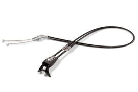 Motion Pro Rev 2/3 black vinyl throttle push-pull cable set for motorcycle control lines, featuring durable construction and precise operation.