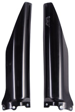 Load image into Gallery viewer, Black Acerbis fork guard for motorcycle suspension, featuring the Acerbis logo and protective design for front forks.