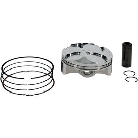 Vertex forged piston kit with 78.96mm bore, 14.4:1 compression ratio, for Honda engines, showing pistons and components.