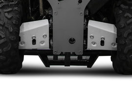 RIVAL POWERSPORTS USA alloy rear A-arm guards for off-road vehicles, shown mounted on a vehicle's suspension system.