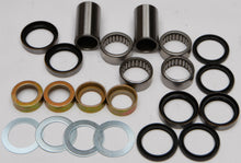 Load image into Gallery viewer, All Balls Swingarm Bearing Kit 22-81125 for motorcycle suspension, showing bearings and components in a clean, organized layout.