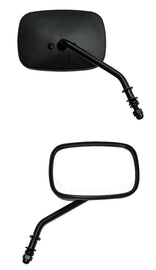 HardDrive OEM style short stem matte black right mirror for motorcycle, featuring a sleek, aerodynamic design.