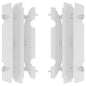 Polisport Plastics radiator louvers in white for RM/DR body, designed to fit and protect motorcycle radiators.