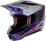 alpine star - S-M5 Sail Helmet Violet/Blk/Slvr Glossy Xs - 482-9233XS