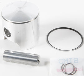 Wiseco S-D 9500 Series piston kit with piston, rings, and components for high-performance engine rebuild, showing polished metal parts.